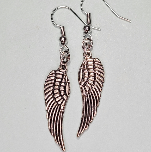 Angel Wings Silver Plated Earring Set - Picture 2 of 3